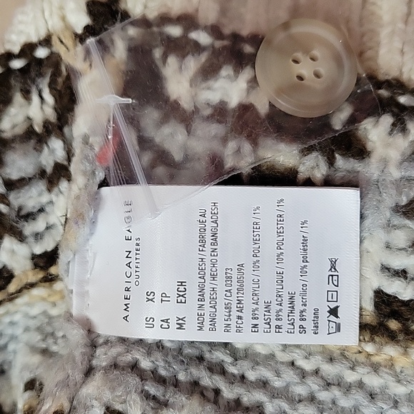 American Eagle Y2K Oversized Multicolour Cardigan US XS - Picture 12 of 14